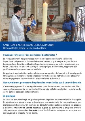 Renouveler Les Promesses De Son Baptême