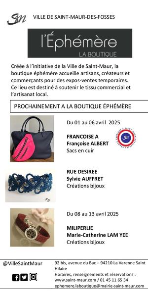 L'Éphémère, la boutique • Avril 2025