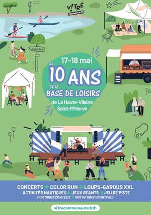 Flyer 10 ans de la base de loisirs de la Haute-Vilaine