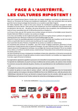 Cp Cgtspectacle Les Cultures Ripostent02042025