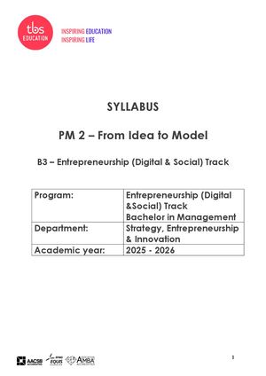 ENT PM2 From Idea To Model 2024 2025