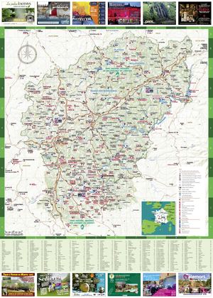 Correze - Dordogne valley Tourist map 2024-2025