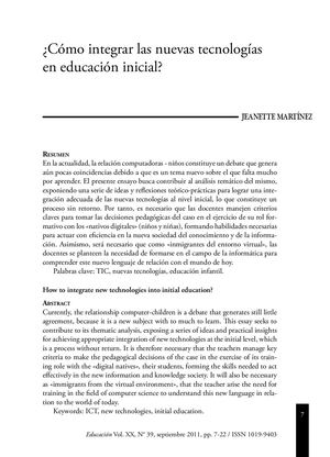 Dialnet Como Integrar Las Nuevas Tecnologias En Educacion Inicial 5056871