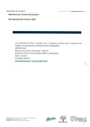 Plan Nacional De Turismo 2030 V Final Registro Oficial Sumillado Comprimido Compressed
