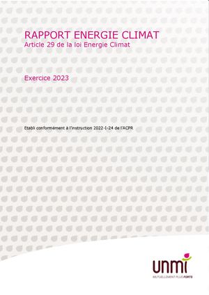 Rapport Energie Climat UNMI 2023
