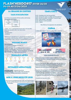 Flash Hebdo #17 Du 05 Au 12 Avril