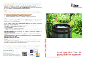 La récupération d'eau de pluie pour son logement