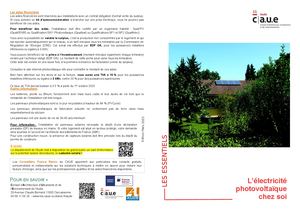 L'électricité photovoltaïque chez soi