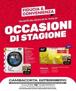 Volantino Fiducia & Convenienza Aprile Gambacorta Elettrodomestici