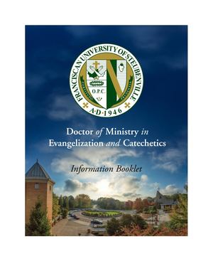 Doctor of Ministry in Evangelization and Catechetics