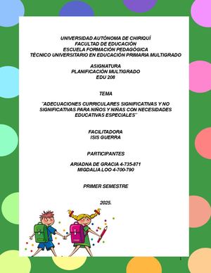 Adecuaciones Significativas y No Significativas