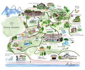 Map Evian Resort Français