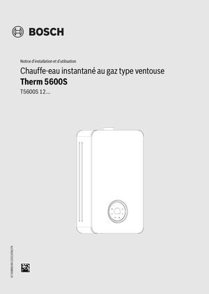 Notice Chauffe Eau Gaz Bosch Therm5600s