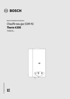 Notice Chauffe Eau Gaz Bosch Wr8