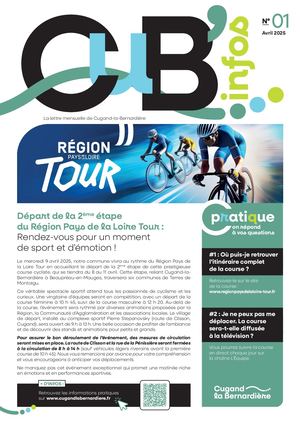 Lettre municipale Cub'Info #1 Cugand-la-Bernardière - avril 2025