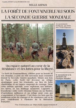 La Forêt de Fontainebleau, un refuge Et un lieu de Mémoire durant la Seconde Guerre Mondiale
