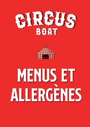 Circus Boat - La Carte