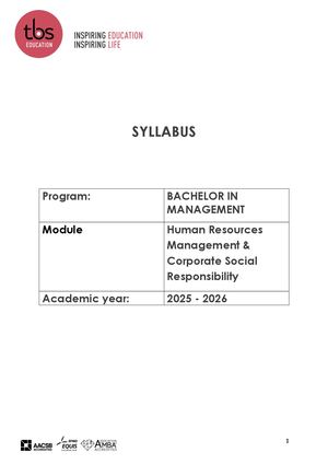 Human Resources Management & Corporate Social Responsibility