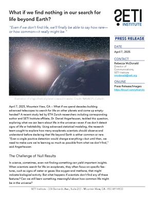 What if we find nothing in our search for life beyond Earth?