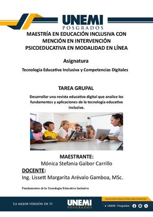 Tecnología Educativa Inclusiva y Competencias Digitales