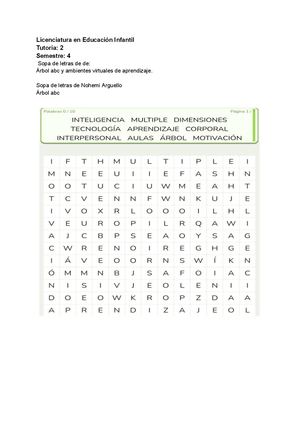 Sopa De Letras Tutoria 2