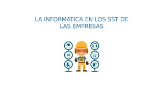 La Informatica En Los Sst De Las Empresas