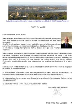 Gazette Avril Mai Juin 2025