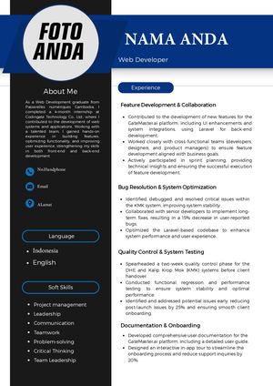 Contoh CV Web Developer Dalam Bahasa Inggris