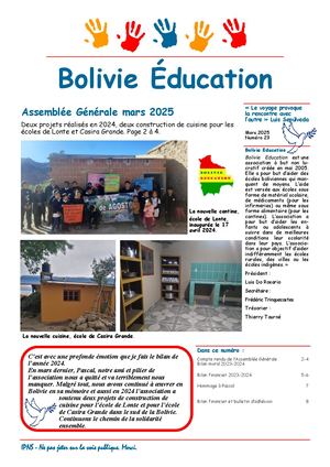 Bulletin Bolivie N°23 Mars 2025