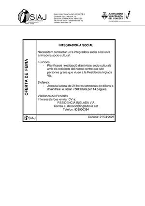 Ofertes De Feina 07 04 25