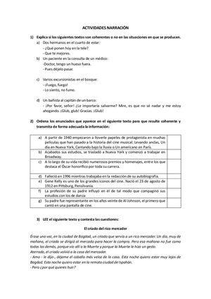 Ejercicios Narracion