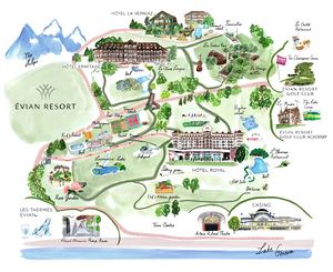 Map Evian Resort English