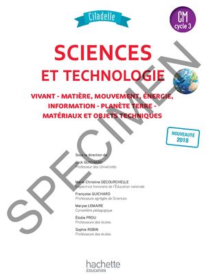 Citadelle Sciences CM - Livre élève - Ed. 2018