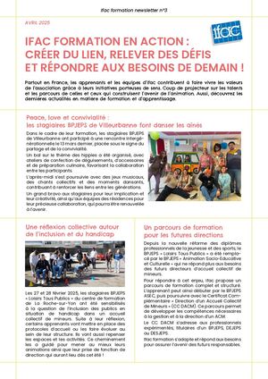 Newsletter ifac formation N°3 - avril 2025