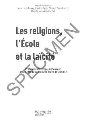 Les Religions, l'École et la laïcité - Ed. 2019