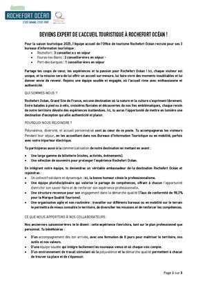 Poste Saisonnier 2025 2 Mois