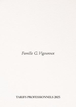 Catalogue tarifs 2025 PVP Famille G.Vigouroux