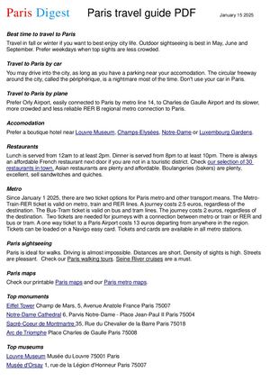 Paris Travel Guide