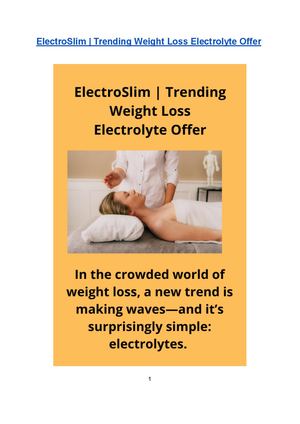 Electro Slim Trending Weight Loss Electrolyte Offer