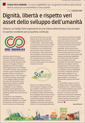 SCUOLA ETICA LEONARDO IL SOLE 24 ORE 08/04/2025