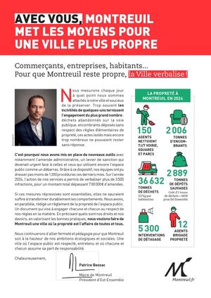 Communication propreté mars 2025