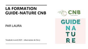 La Formation Guide Nature Cnb Par Laura
