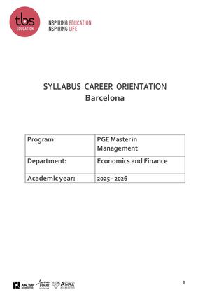 M1 Co Career Orientation Business Modelling & Forecasting