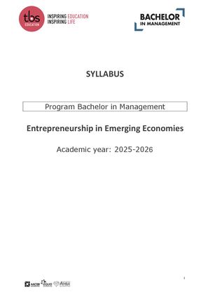 CASA_B2S4- Entrepreneurship in Emerging Economies