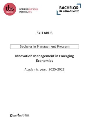 CASA_Innovation Management In Emerging Countries