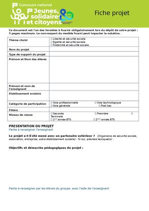 Fiche Projet Word
