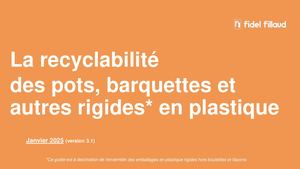 2025 Mars La Recyclabilité Des Pots, Barquettes Et Autres Rigides En Plastique