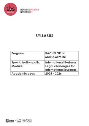 CASA Legal Challenges For International Business B3 Ib