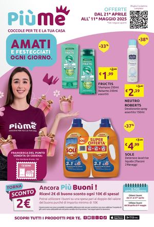 Offerte PiùMe 21 aprile - 11 maggio 2025