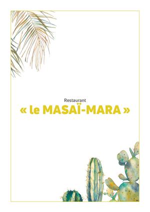 Hauts de Beauval carte buffet 2025